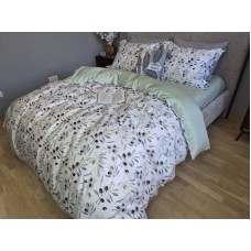 Комплект постільної білизни Fresh Olive Сатин PREMIUM, оливкові гілки