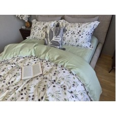 Комплект постільної білизни Fresh Olive Сатин PREMIUM, оливкові гілки