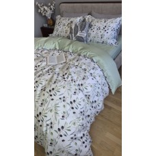 Комплект постільної білизни Fresh Olive Сатин PREMIUM, оливкові гілки