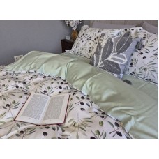 Комплект постільної білизни Fresh Olive Сатин PREMIUM, оливкові гілки