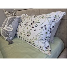 Комплект постільної білизни Fresh Olive Сатин PREMIUM, оливкові гілки