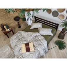 Комплект постільної білизни Сатин PREMIUM, MUSCAT OLIVE