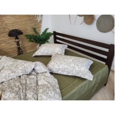 Комплект постільної білизни Сатин PREMIUM, MUSCAT OLIVE