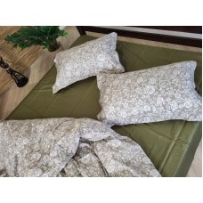Комплект постільної білизни Сатин PREMIUM, MUSCAT OLIVE