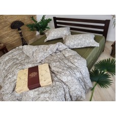 Комплект постільної білизни Сатин PREMIUM, MUSCAT OLIVE