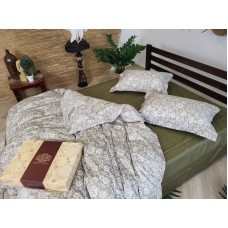 Комплект постільної білизни Сатин PREMIUM, MUSCAT OLIVE