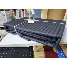 Комплект постільної білизни Сатин Stripe LUX DARK NIGHT 1/1см