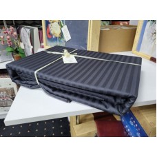 Комплект постільної білизни Сатин Stripe LUX DARK NIGHT 1/1см