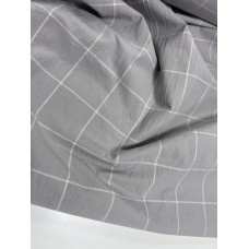 Комплект постільної білизни Gray plaid, Варена бавовна, ТМ Комфорт-текстиль