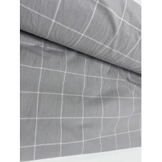 Комплект постільної білизни Gray plaid, Варена бавовна, ТМ Комфорт-текстиль