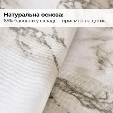 Скатертина Мармур сіро-білий, з водовідштовхувальним просоченням, 140 x 170 см, бавовна, ТМ IDEIA