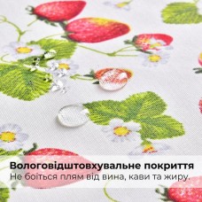 Скатертина Прем’єр водовідштовхувальна ТМ IDEIA 140 x 170 см полуниця