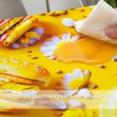 Скатертина IDEIA 140x170 см із захистом від плям Teflon, бавовна, принт жовті пончики Скатертина IDEIA 140x170 см із захистом від плям Teflon, бавовна, принт жовті пончики