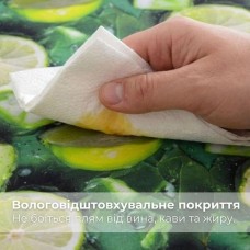Скатертина із захистом від плям IDEIA, 140 x 170 см, бавовна, Teflon ефект, лайм