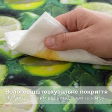 Скатертина із захистом від плям IDEIA, 140 x 170 см, бавовна, Teflon ефект, лайм