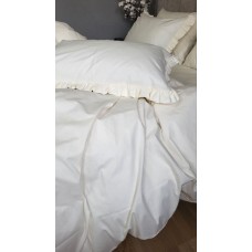Комплект постільної білизни SOLO № S101, cotton з рюшею