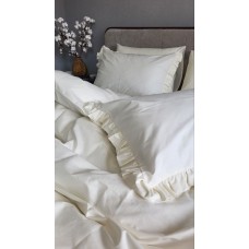 Комплект постільної білизни SOLO № S101, cotton з рюшею