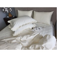 Комплект постільної білизни SOLO № S101, cotton з рюшею