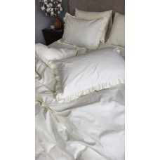 Комплект постільної білизни SOLO № S101, cotton з рюшею