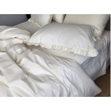 Комплект постільної білизни SOLO № S101, cotton з рюшею