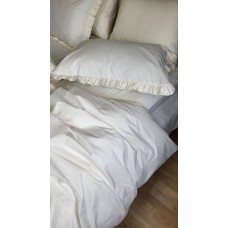 Комплект постільної білизни SOLO № S101, cotton з рюшею