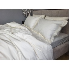 Комплект постільної білизни SOLO № S101, cotton з рюшею