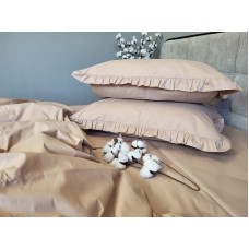 Комплект постільної білизни SOLO № S116, cotton з рюшею