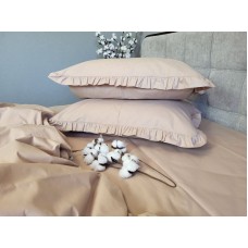 Комплект постільної білизни SOLO № S116, cotton з рюшею
