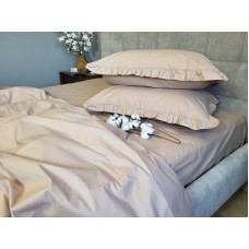 Комплект постільної білизни SOLO № S116, cotton з рюшею