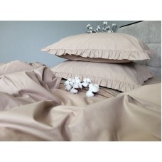 Комплект постільної білизни SOLO № S122, cotton з рюшею