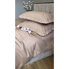 Комплект постільної білизни SOLO № S122, cotton з рюшею
