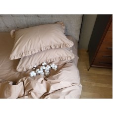 Комплект постільної білизни SOLO № S122, cotton з рюшею