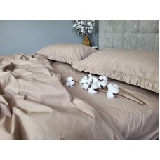 Комплект постільної білизни SOLO № S122, cotton з рюшею