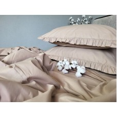 Комплект постільної білизни SOLO № S122, cotton з рюшею