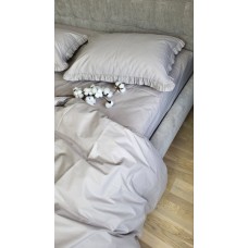 Комплект постільної білизни SOLO № S146, cotton з рюшею