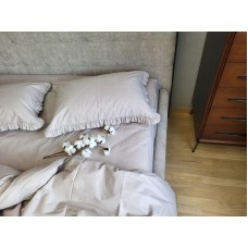Комплект постільної білизни SOLO № S146, cotton з рюшею