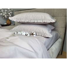 Комплект постільної білизни SOLO № S146, cotton з рюшею