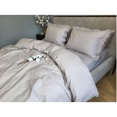 Комплект постільної білизни SOLO № S146, cotton з рюшею