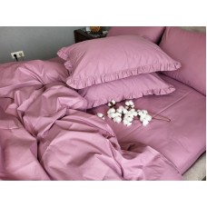 Комплект постільної білизни SOLO № S165, cotton з рюшею