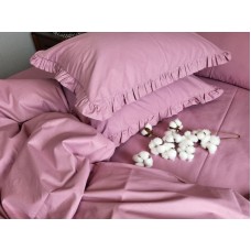 Комплект постільної білизни SOLO № S165, cotton з рюшею