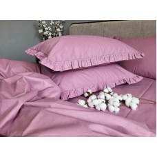 Комплект постільної білизни SOLO № S165, cotton з рюшею