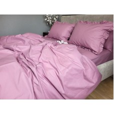 Комплект постільної білизни SOLO № S165, cotton з рюшею