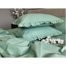 Комплект постільної білизни SOLO № S200, cotton з рюшею