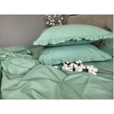 Комплект постільної білизни SOLO № S200, cotton з рюшею