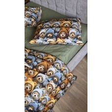 Комплект постільної білизни Ведмежата Стиляги Cotton 5D Хакі Комплект постільної білизни Ведмежата Стиляги Cotton 5D Хакі