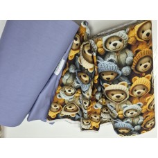 Комплект постільної білизни Ведмежата Стиляги Cotton 5D лавандовий Комплект постільної білизни Ведмежата Стиляги Cotton 5D лавандовий