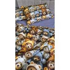 Комплект постільної білизни Ведмежата Стиляги Cotton 5D лавандовий Комплект постільної білизни Ведмежата Стиляги Cotton 5D лавандовий
