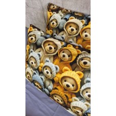Комплект постільної білизни Ведмежата Стиляги Cotton 5D лавандовий Комплект постільної білизни Ведмежата Стиляги Cotton 5D лавандовий