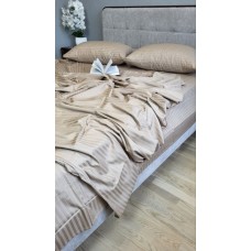 Комплект постільної білизни Stripe LUX BEIGE TONE 1/1см