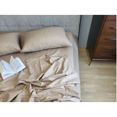 Комплект постільної білизни Stripe LUX BEIGE TONE 1/1см